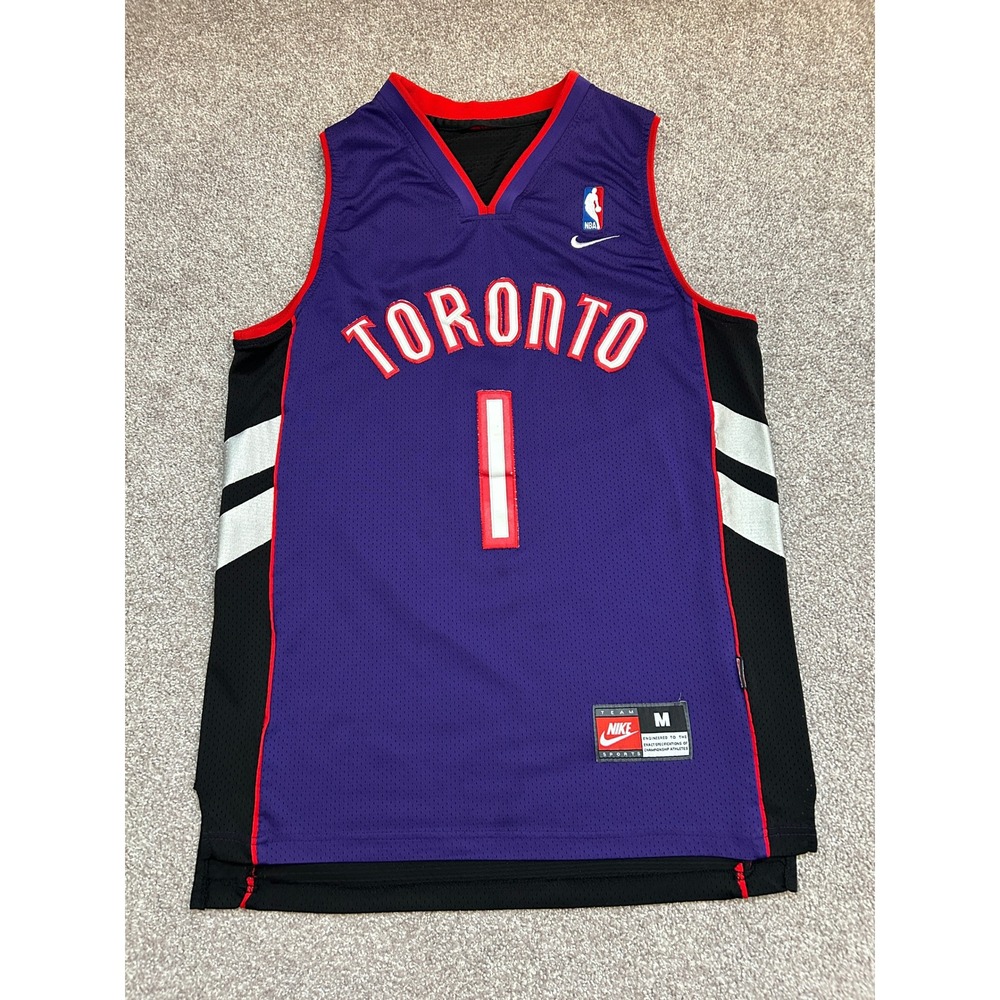 Nike Basketball Jersey Mens M Purple Excellent Tracy McGrady Toronto Raptors 1
